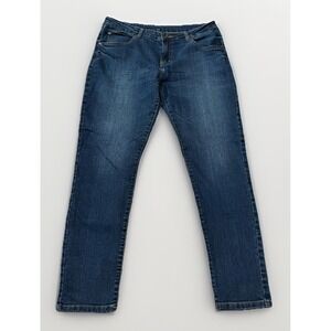 Jag J 7605 Womens 34x28 Blue Jeans Mid Rise Cotton Stretch Medium Wash